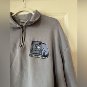 Vintage Disney light blue Eeyore half zip up sweatshirt